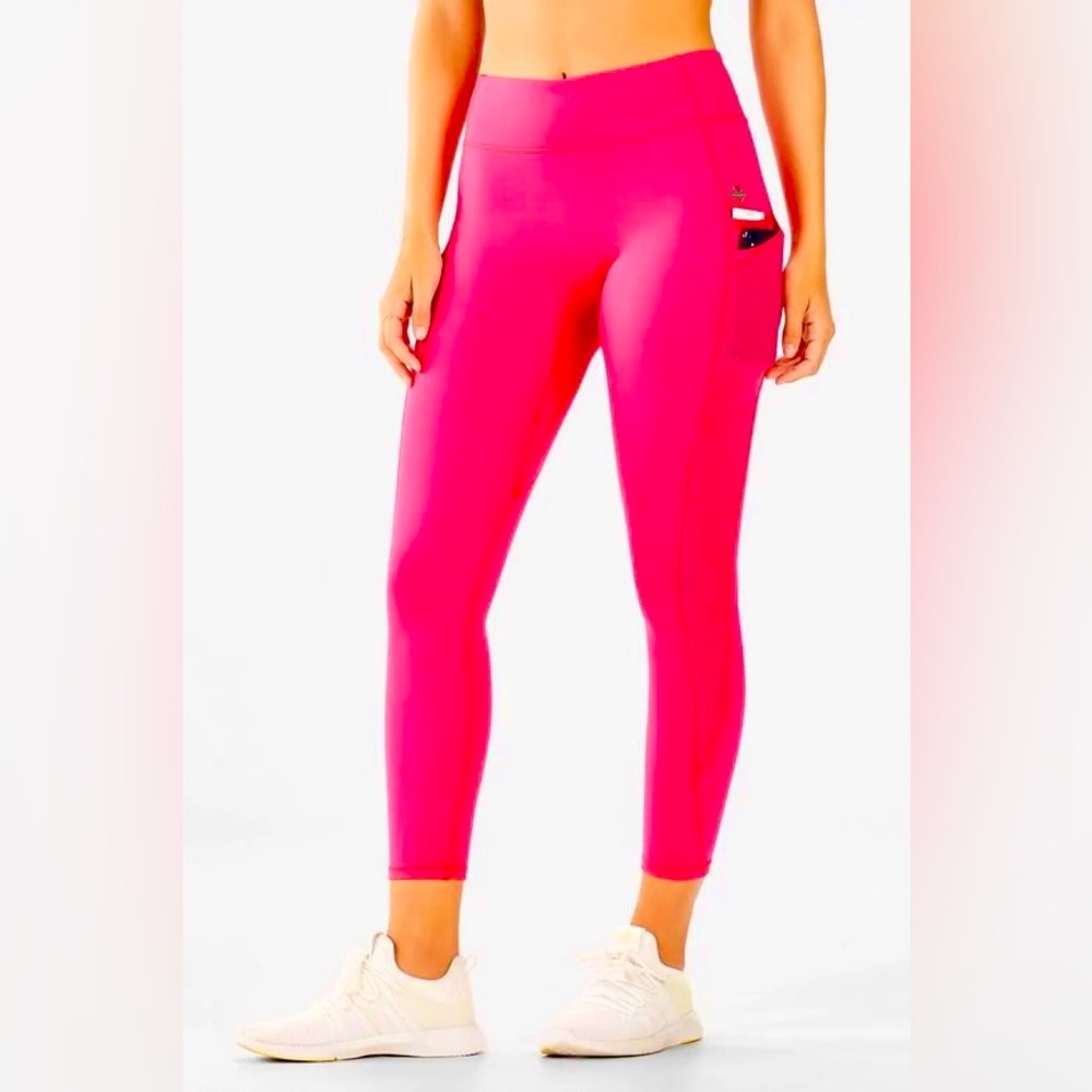 Women's 7/8 Lipstick Pink Midrise Athletic Leggings XXS